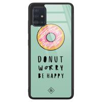 Samsung Galaxy A51 glazen hardcase - Donut worry - thumbnail