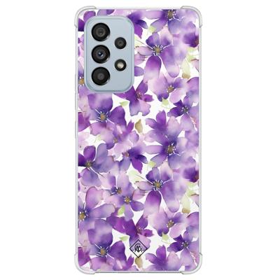 Samsung Galaxy A53 shockproof hoesje - Floral violet Samsung Galaxy A53 shockproof hoesje - Floral violet