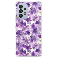 Samsung Galaxy A53 shockproof hoesje - Floral violet - thumbnail