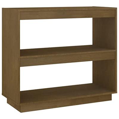 Boekenkast 80x35x71 cm massief grenenhout honingbruin - thumbnail