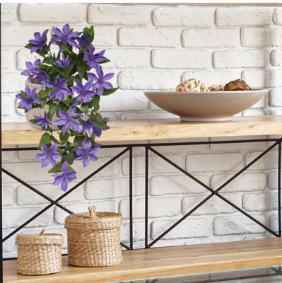 Clematis kunst hangplant 60cm Blauw