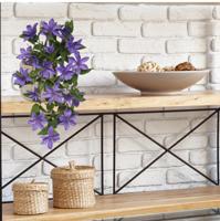 Clematis kunst hangplant 60cm Blauw - thumbnail