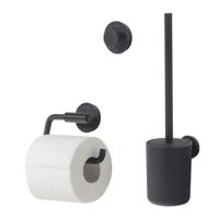 Toiletaccessoireset Tiger Urban Met Toiletborstel, Toiletrolhouder en Handdoekhaak Zwart - thumbnail