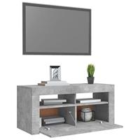 VidaXL Tv-meubel met led-verlichting 90x35x40 cm betongrijs - thumbnail
