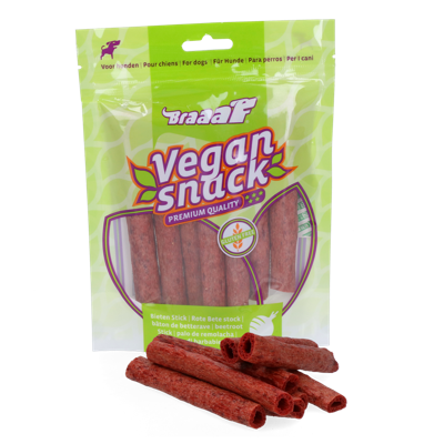 Braaaf VEGAN snack rode biet stick 80 g Braaaf VEGAN snack rode biet stick 80 g