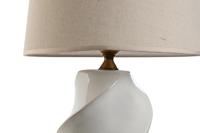 Bureaulamp Home ESPRIT Wit Porselein 50 W 220 V 36 x 36 x 61 cm 35 x 35 x 60 cm - thumbnail