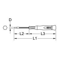 KS Tools 500.7731 Dopschroevendraaier Sleutelbreedte (metrisch): 1.5 mm - thumbnail