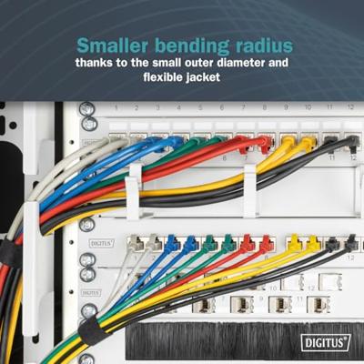 Digitus DK-1632-A-010S-Y RJ45 Netwerkkabel, patchkabel CAT 6A F/FTP 1 m Geel Kleurcodering, Afgeschermd, Meerdradig, Met anti-kniktule 1 stuk(s)