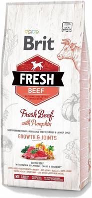 Brit Fresh Puppy & Junior Large, Beef & Pumpkin, Bones & Joints Hondenvoer, 12 kg