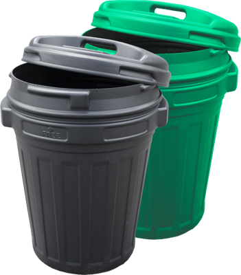 Voerton met draaisluiting 70 liter Green