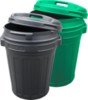 Voerton met draaisluiting 70 liter Green - thumbnail