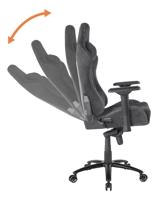 Deltaco GAM-121-DG gamestoel Gaming leunstoel Gecapitonneerde zitting Grijs - thumbnail