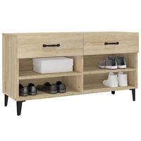 Schoenenkast 102x35x55 cm bewerkt hout sonoma eikenkleurig - thumbnail