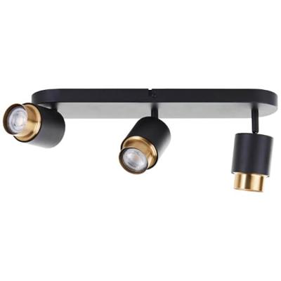 Brilliant 3-lichts opbouwspotCovelo zwart met goud - G04916/86