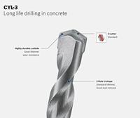 Bosch Accessories CYL-3 2608597658 Carbide Beton-spiraalboor 5 mm Gezamenlijke lengte 85 mm Cilinderschacht 1 stuk(s) - thumbnail