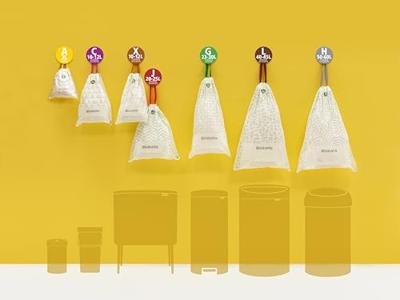 PerfectFit afvalzak met trekbandsluiting code O, 30 liter, 20 stuks/rol - Brabantia - thumbnail