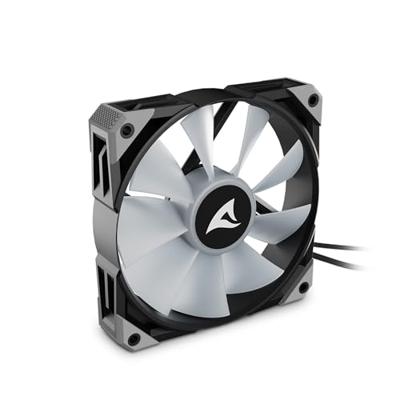Sharkoon rebel f50 pwm rgb case fan (zwart, 120 x 120 x 25 mm)