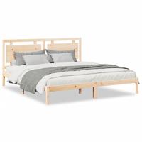 Bedframe extra lang zonder matras massief hout 200x210 cm - thumbnail
