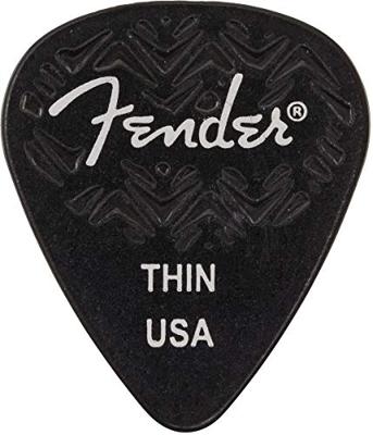 Fender Wavelength Picks 351 Thin Black plectrumset (6 stuks)