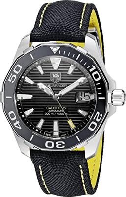 Horlogeband Tag Heuer Way211A / FC6362 Leder/Textiel Zwart 20.5mm Horlogeband Tag Heuer Way211A / FC6362 Leder/Textiel Zwart 20.5mm