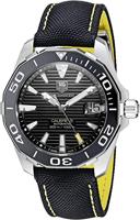 Horlogeband Tag Heuer Way211A / FC6362 Leder/Textiel Zwart 20.5mm - thumbnail