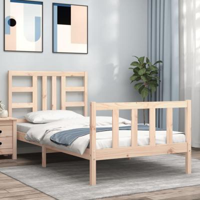 Bedframe zonder matras massief grenenhout 90x190 cm