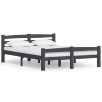Bedframe massief grenenhout donkergrijs 120x200 cm - thumbnail