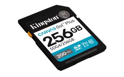 Micro SD geheugenkaart met adapter Kingston SDG4/256GB 256 GB - thumbnail