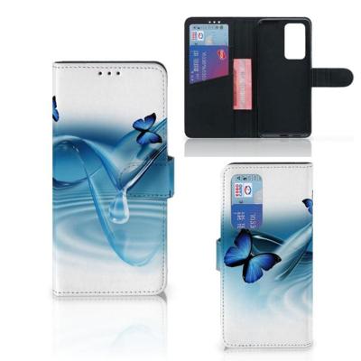 Huawei P40 Pro | Telefoonhoesje | Met pasjeshouder | Vlinders