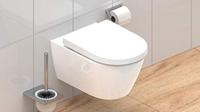 Toiletzitting Schutte White Duroplast Met Soft Close En Quick Release D-Vorm Gelakt Wit - thumbnail