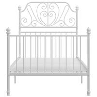 Bedframe metaal wit 100x200 cm - thumbnail