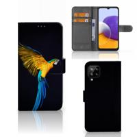 Samsung Galaxy A22 4G | M22 | Telefoonhoesje | Met pasjeshouder | Papegaai - thumbnail