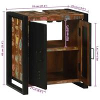 Wastafelkast Bruin 55 x 35 x 60 cm Massief Gerecycled Hout - thumbnail