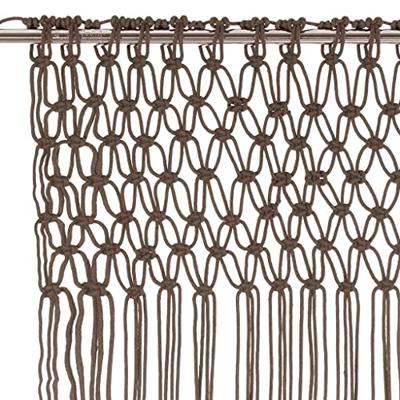 VidaXL Gordijn macramé 140x240 cm katoen taupe VidaXL Gordijn macramé 140x240 cm katoen taupe