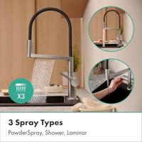 Hansgrohe Talis Select M54 PowderSpray ééngreeps keukenkraan Semi-Pro 3jet, rvs look - thumbnail