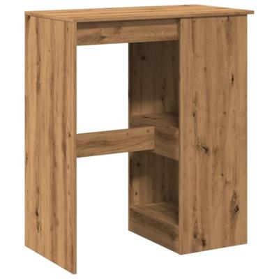 Bartafel met rekken 90x47,5x103,5 cm hout artisanaal eikenkleur