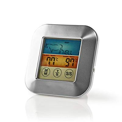 Nedis KATH106SI Vleesthermometer 0 - 250 °c Kleurendisplay Timer Nedis KATH106SI Vleesthermometer 0 - 250 °c Kleurendisplay Timer