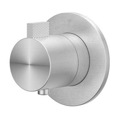 Afbouwdeel IVY Tribe Inbouwthermostaat Symmetry Met Rond Rozet Geborsteld RVS316 Afbouwdeel IVY Tribe Inbouwthermostaat Symmetry Met Rond Rozet Geborsteld RVS316