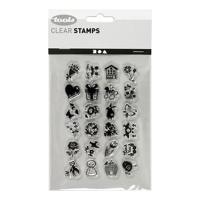 Creativ Company Silicone stempels kleine lieve groetjes, 1 vel - thumbnail