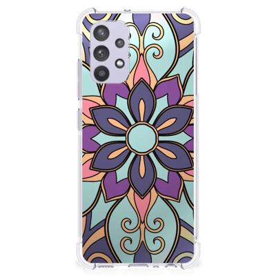 Samsung Galaxy A32 4G | A32 5G Enterprise Editie Case Purple Flower Samsung Galaxy A32 4G | A32 5G Enterprise Editie Case Purple Flower