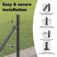 VidaXL Afrasteringspaal grijs 25 x 0,6 m (16 x 16 mm gaas) - thumbnail