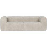 WOOOD Bank 'Bean' 3,5-zits, Rib, kleur Naturel - thumbnail