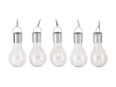 LIVARNO Set van 5 solar tuinlampen (Transparant)