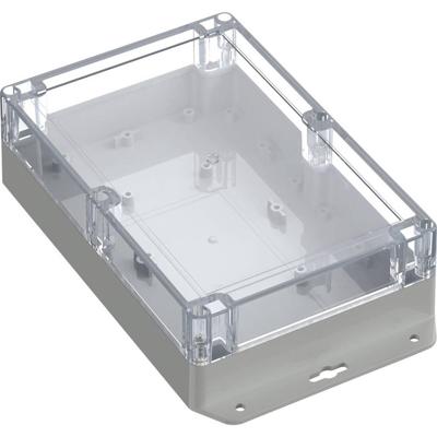 TRU COMPONENTS 6U07211406737 TC-13865332 Industriële behuizing 243.5 x 141.5 x 60.1 ABS-PC Lichtgrijs, Transparant 1 stuk(s)