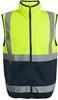 Ragetta RG257 Pro Hi-Vis Full Zip Gilet - Yellow/Navy - S - thumbnail