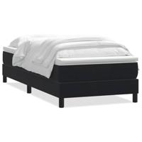 Boxspring met matras fluweel zwart 90x220 cm - thumbnail