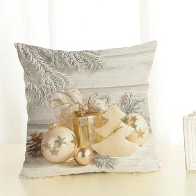 Kerst decoratie katoen en linnen kussen Office Home kussen zonder kussen grootte: 45x45cm (gouden geschenk)
