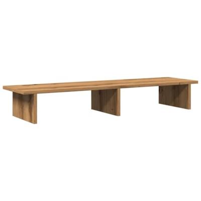 VidaXL Monitorstandaard 100x27x15 cm bewerkt hout artisanaal eiken VidaXL Monitorstandaard 100x27x15 cm bewerkt hout artisanaal eiken