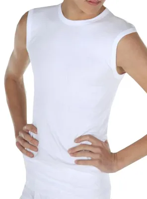Jongens Comfort Feeling katoen mouwloos shirt - Jongens ondershirt zonder mouwen - Katoen