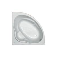 Plieger Kreta hoekbad 135x135cm kwartrond 43cm diep met poten wit 11002020108101 - thumbnail